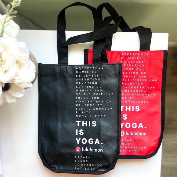 Lululemon ‘This is Yoga’ Reusable Tote Bags - Picture 1 of 3